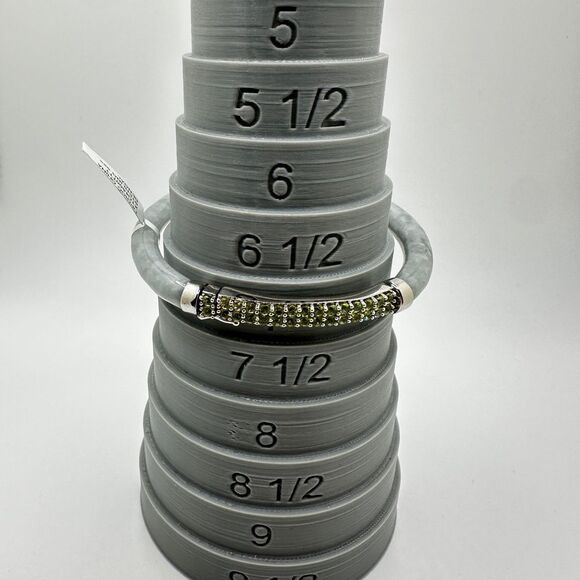 NWT Green/Gray Jadeite, Peridot bracelet with sterling silver hardware! - Picture 12 of 12